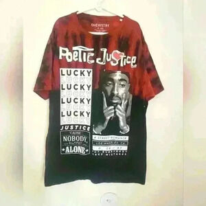 Mens sz small Tupac poetic justice t-shirt‎